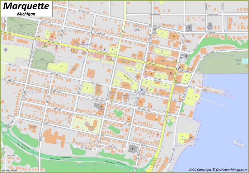 Marquette Downtown Map