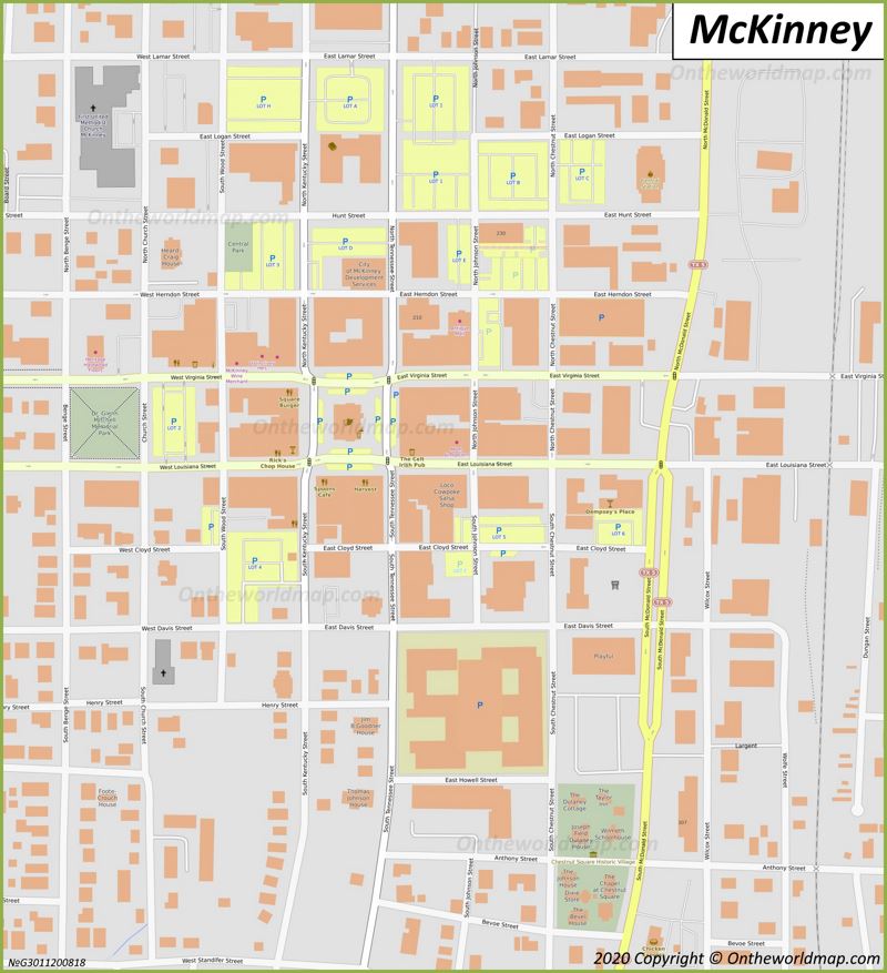 McKinney Downtown Map