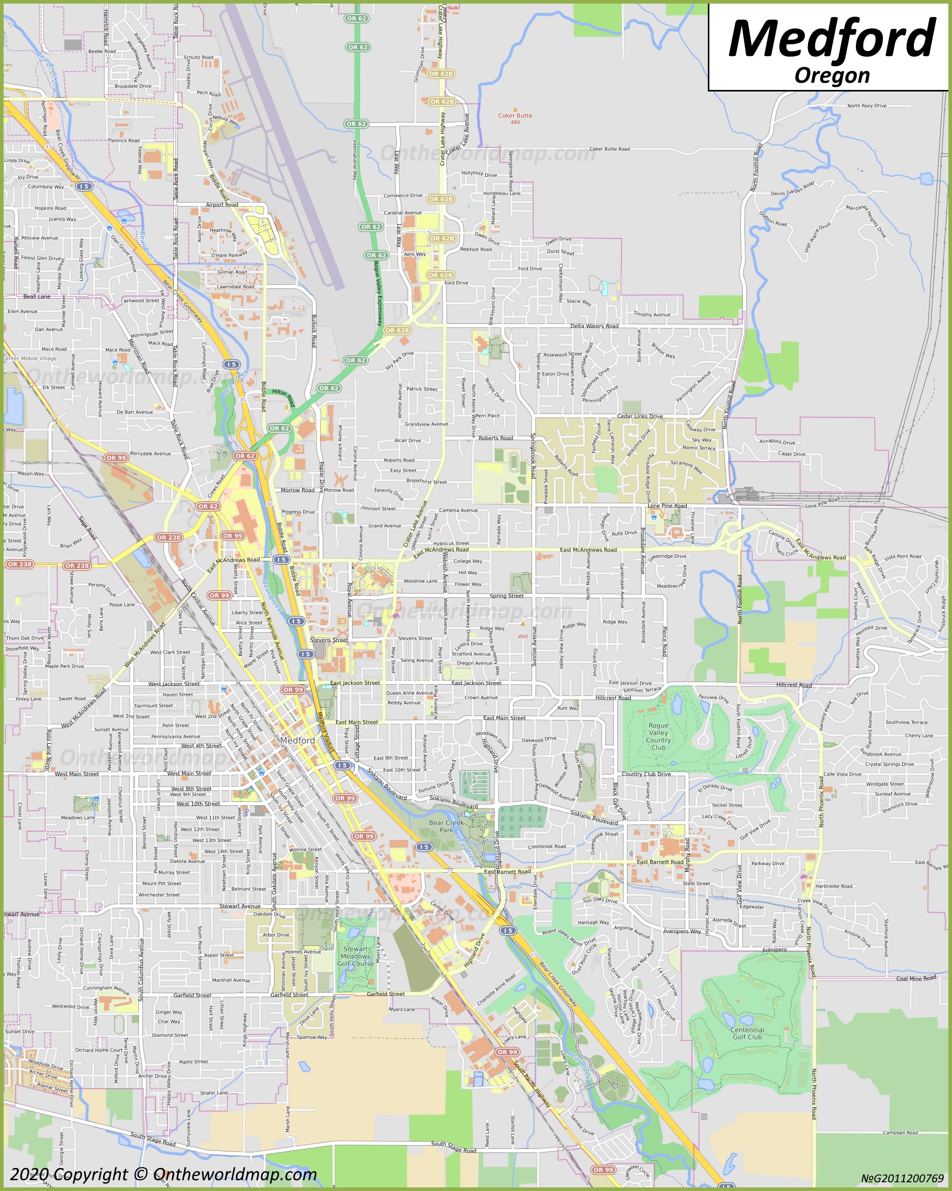 Medford Map Oregon U S Discover Medford With Detailed Maps