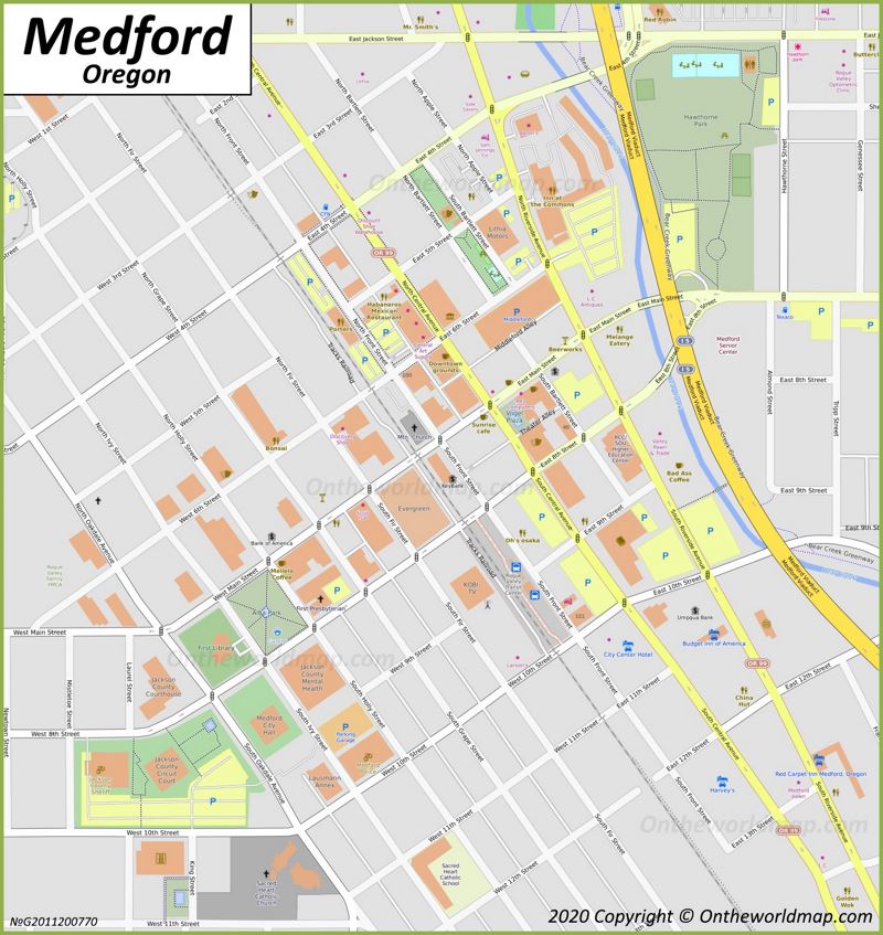 Medford Downtown Map