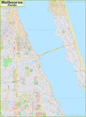 Large detailed map of Melbourne