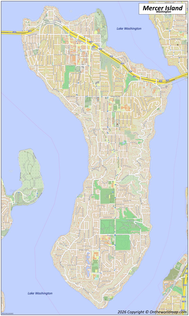Map of Mercer Island