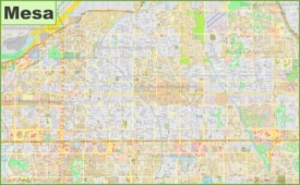 Large detailed map of Mesa