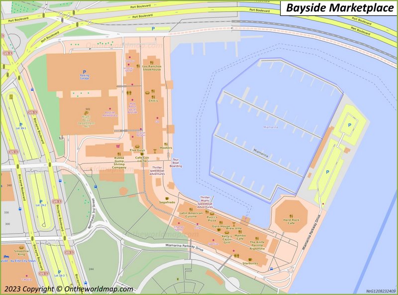 Bayside Marketplace Map