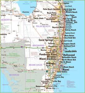 Miami Area Map