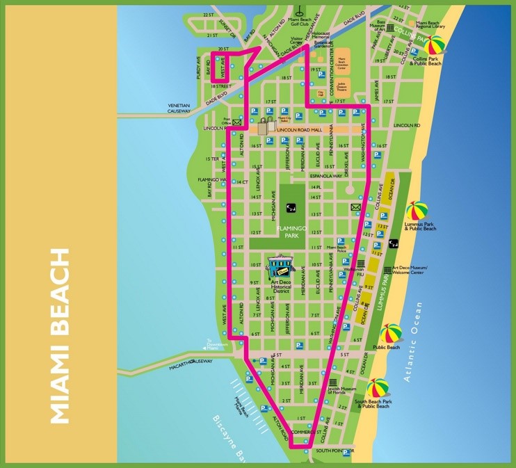 Miami Beach tourist map