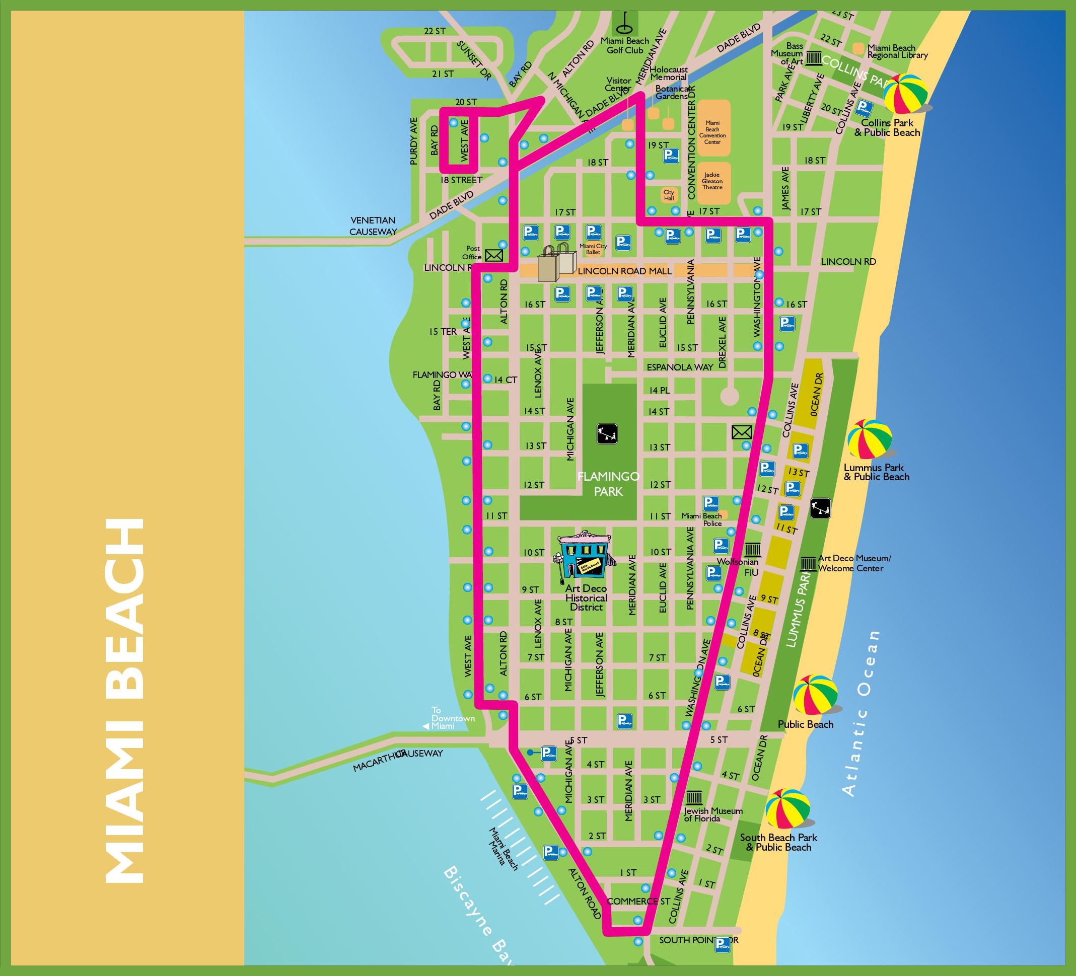 tourist map miami