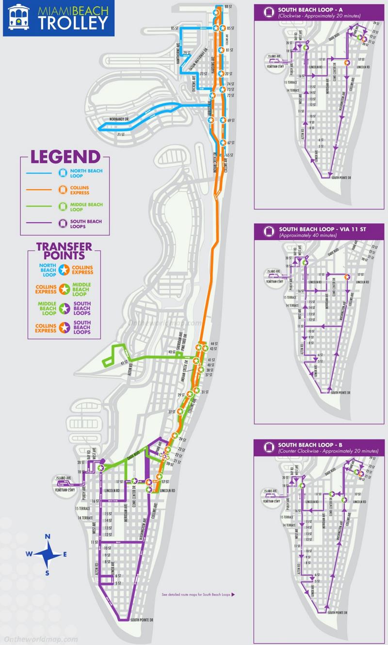 south beach trolley map