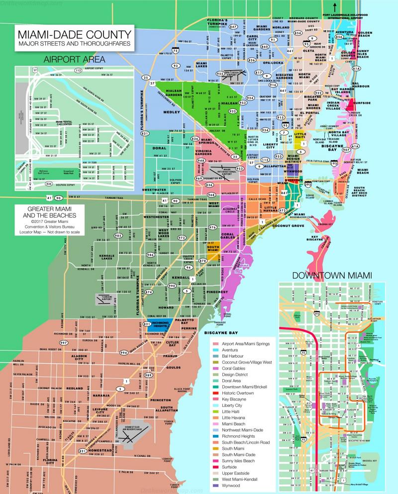 Miami Dade County Map Ontheworldmap