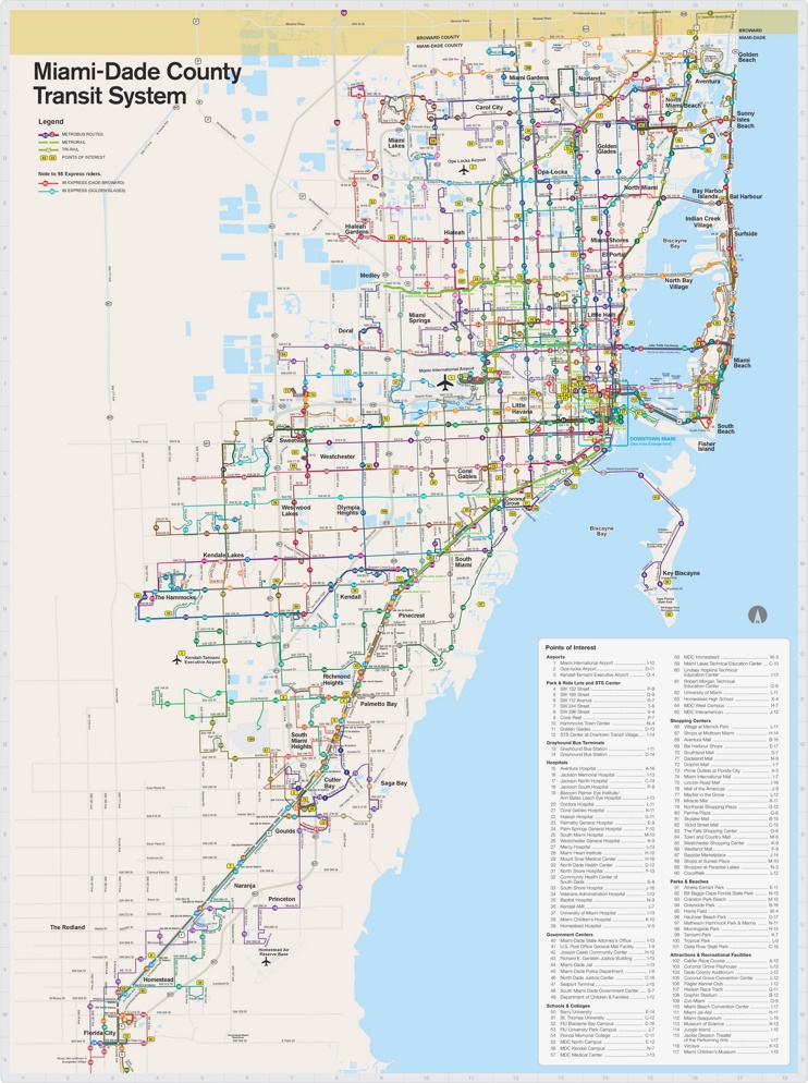 Miami Dade transport map