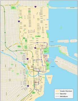 Miami downtown map