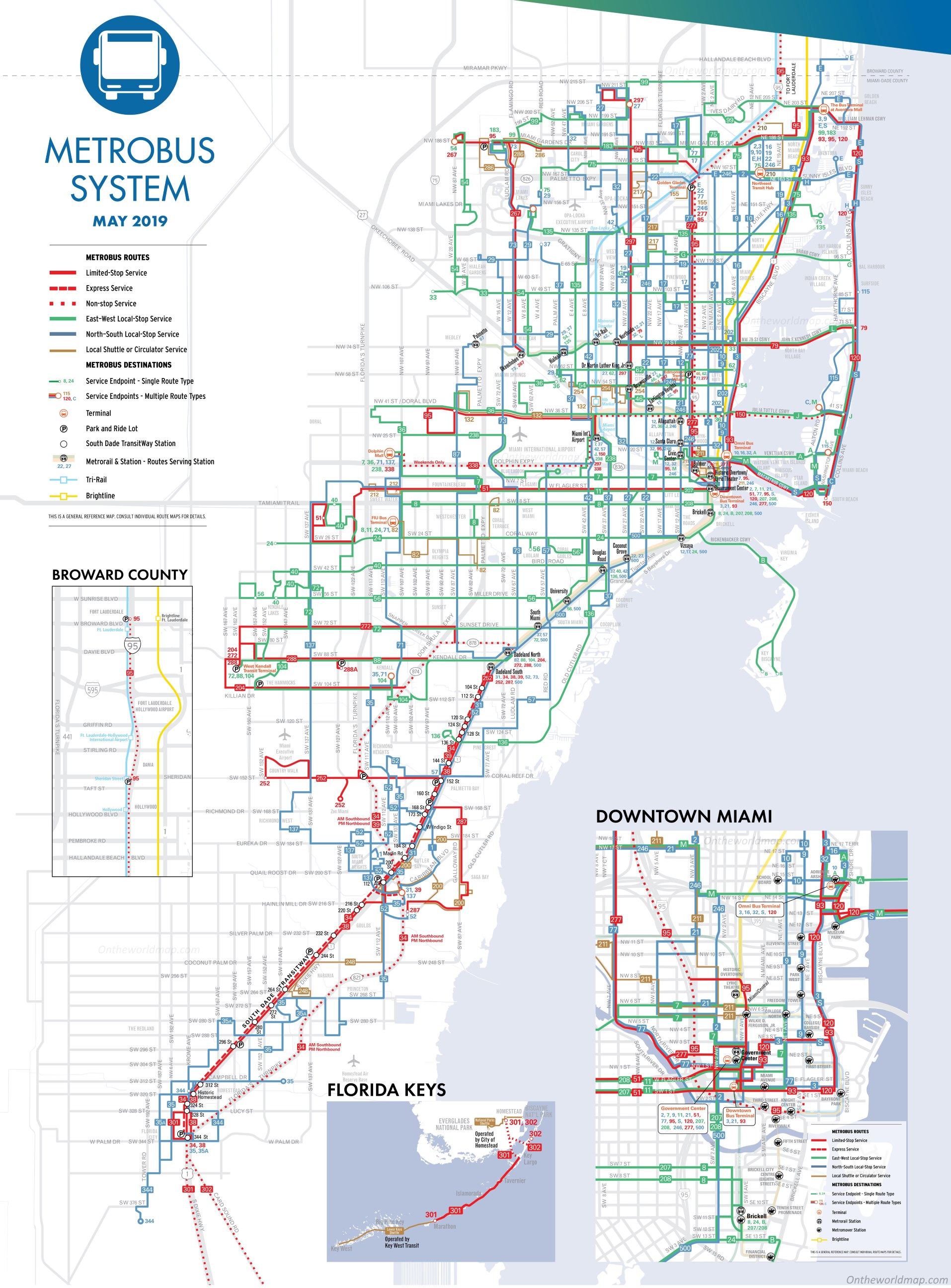 Miami Metrobus Map