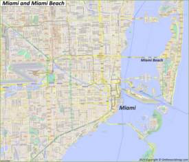 Map of Miami And Miami Beach
