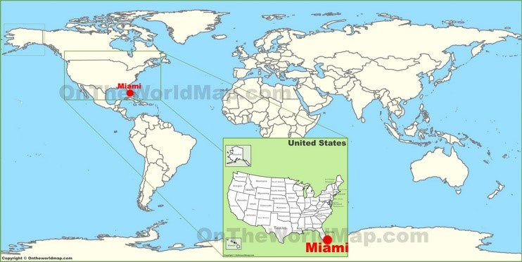 Miami on the World Map