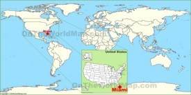 Miami on the World Map