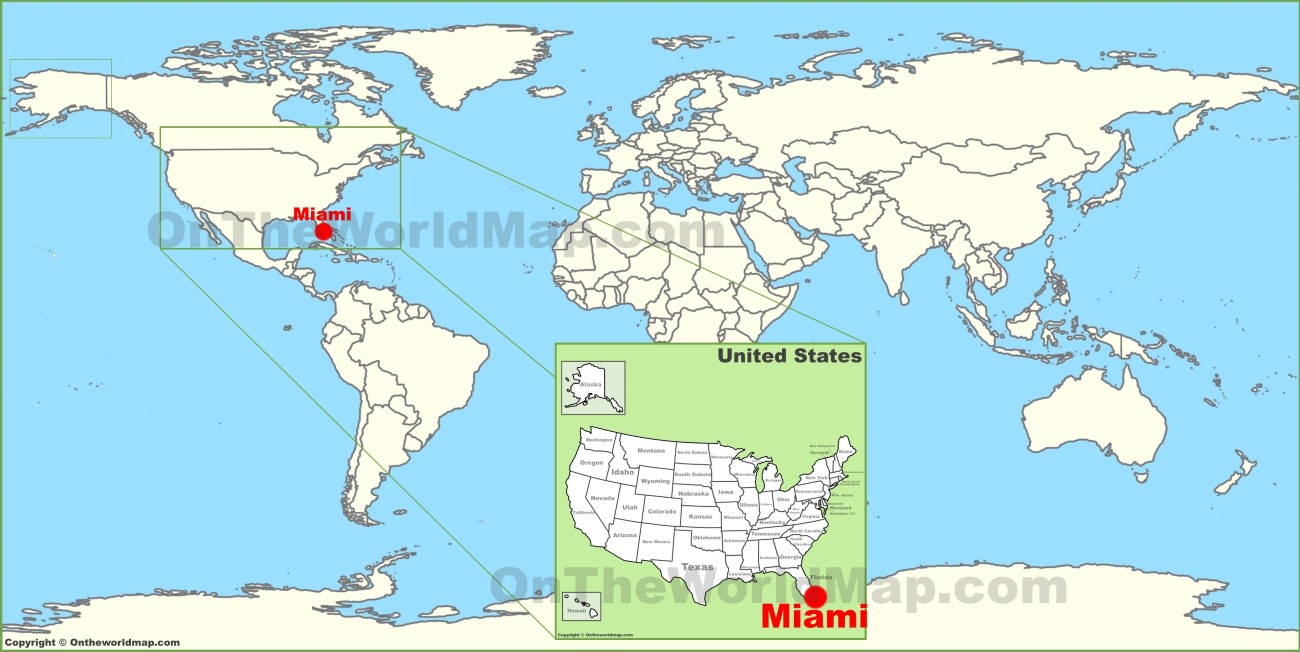miami on the world map