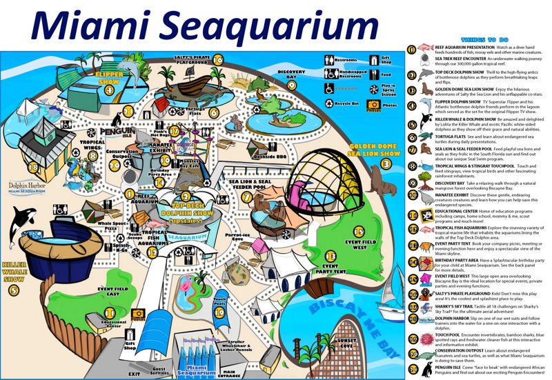 Miami Seaquarium Map