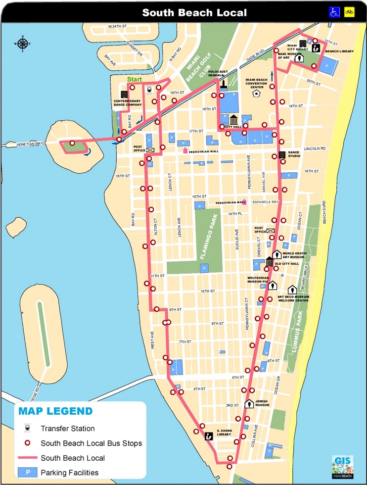 Miami South Beach map