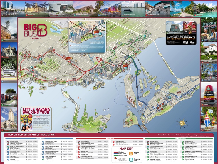 miami tourist attractions map