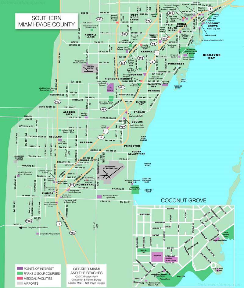 Southern Miami Dade Map