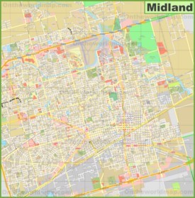 Large detailed map of Midland