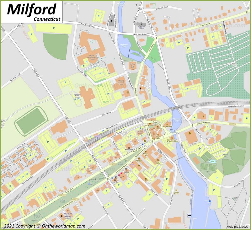 Downtown Milford Map