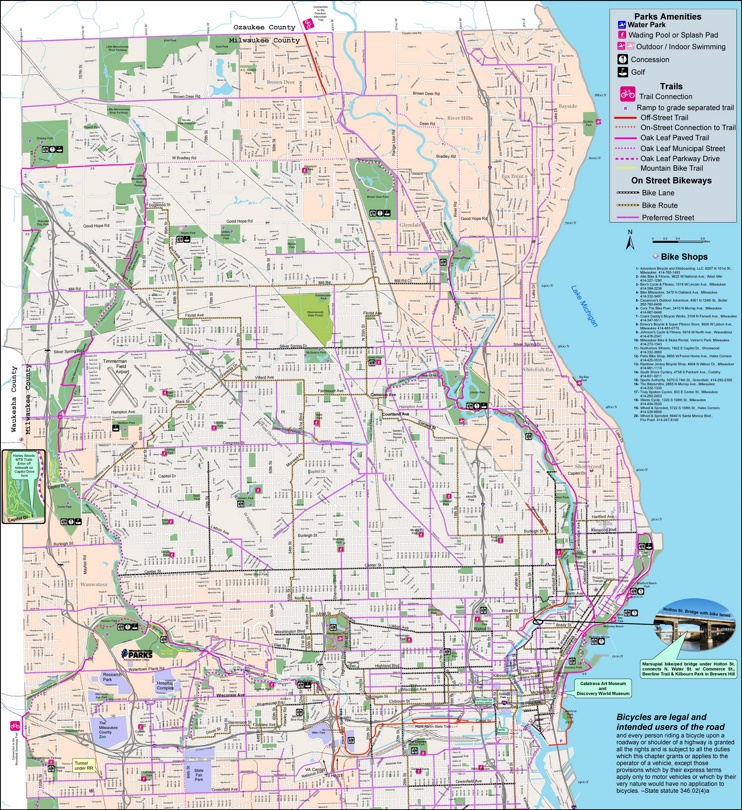Milwaukee bike map