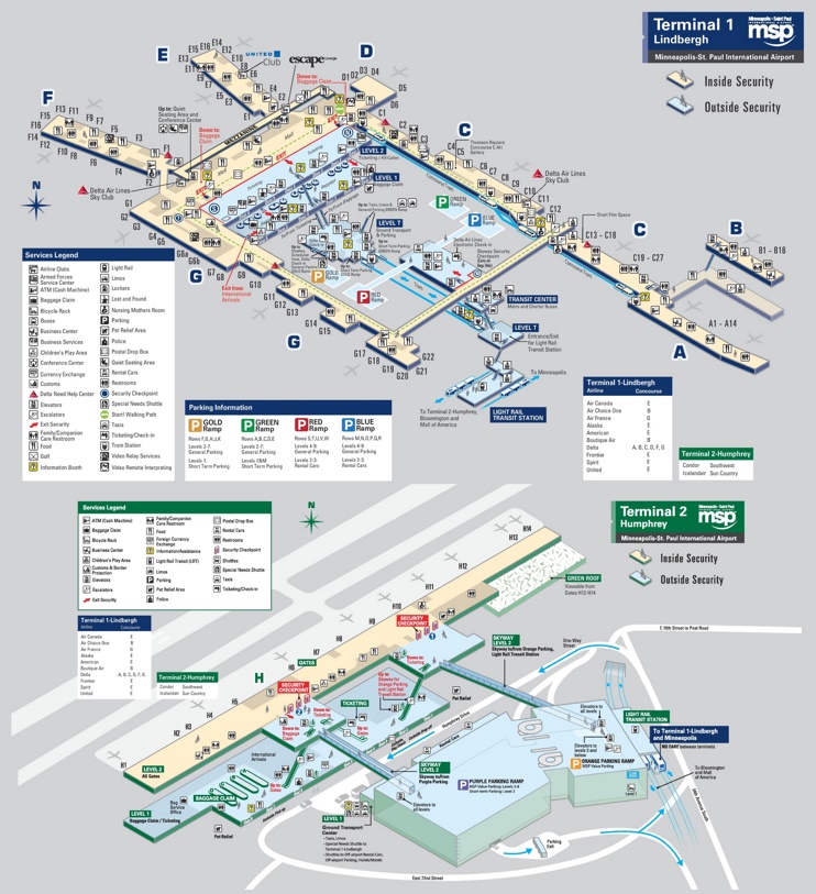 Minneapolis–Saint Paul International Airport map