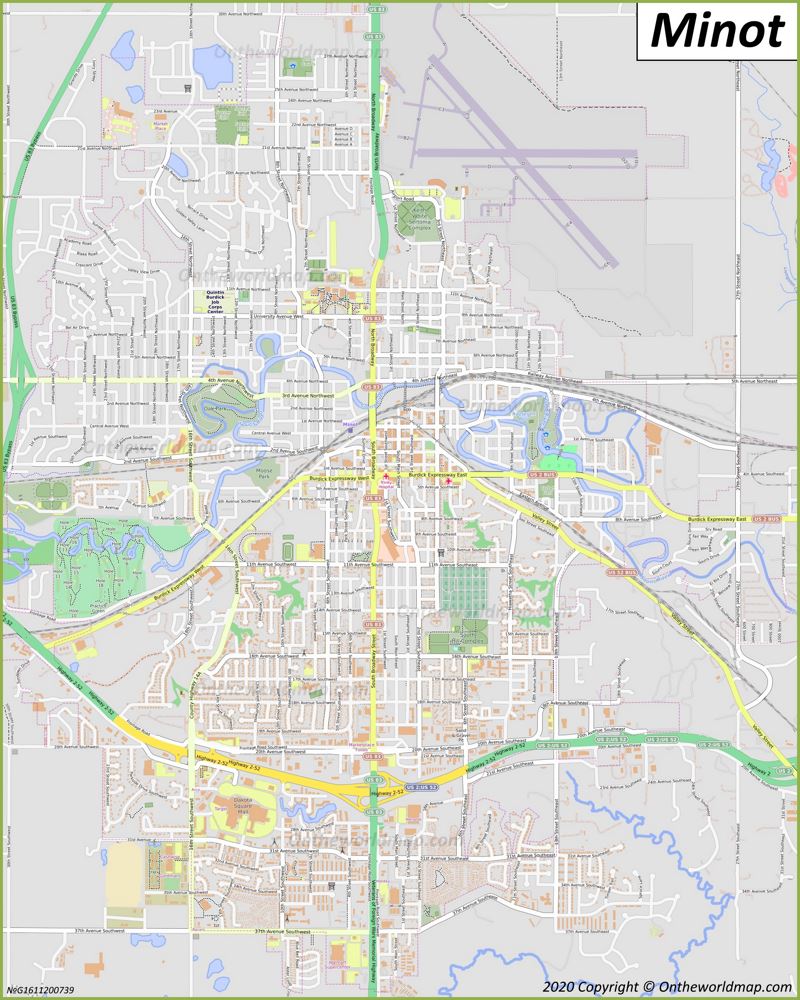 Map of Minot