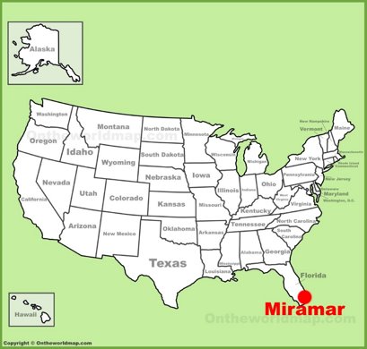Miramar Location Map