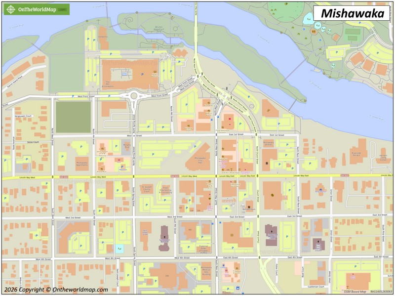 Downtown Mishawaka Map
