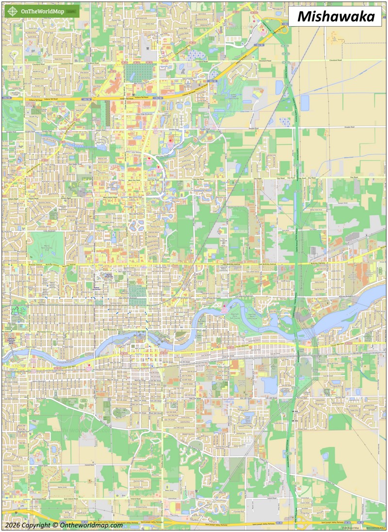 Map of Mishawaka