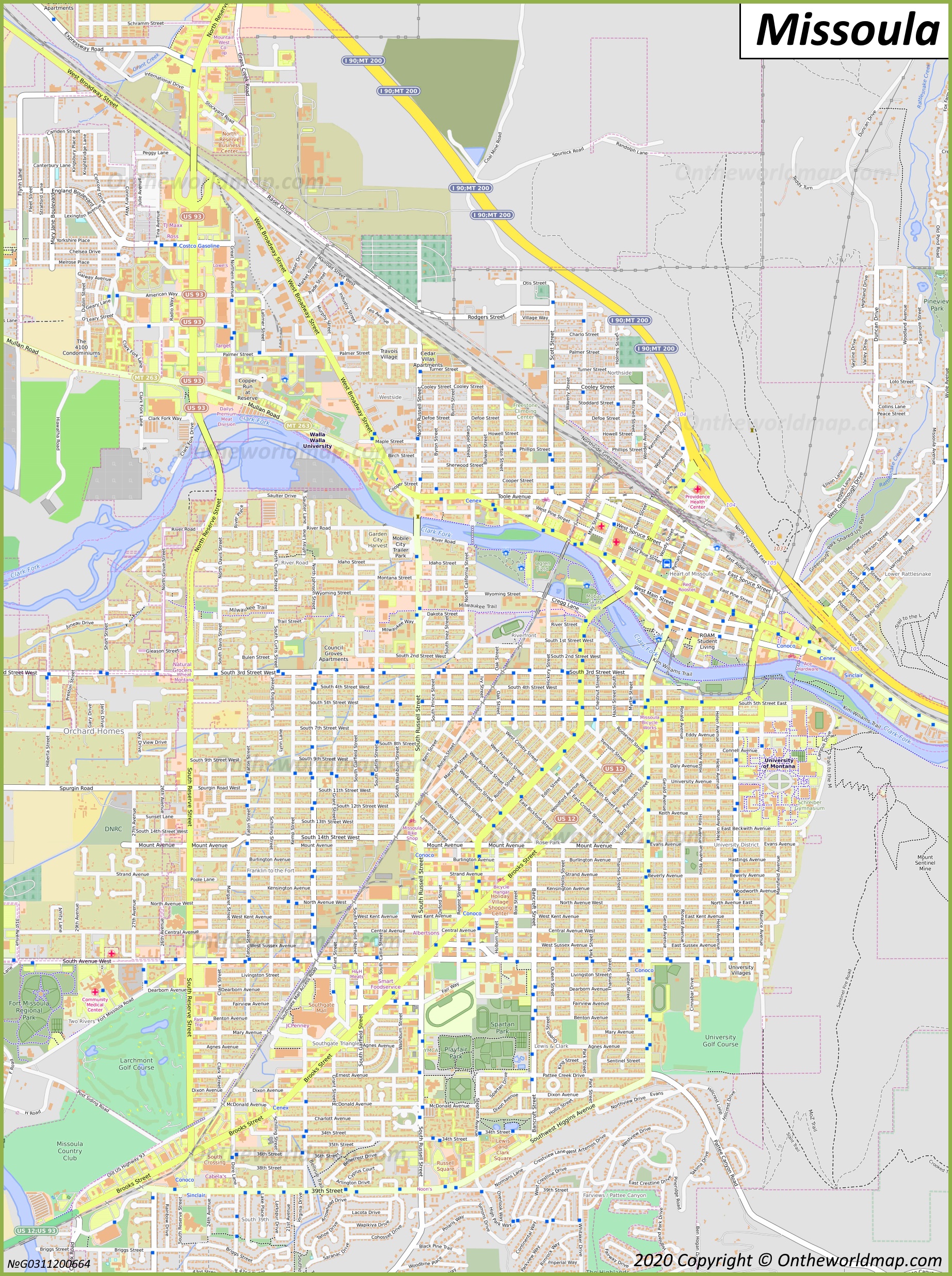 Physical Map Of Missoula County - Bank2home.com