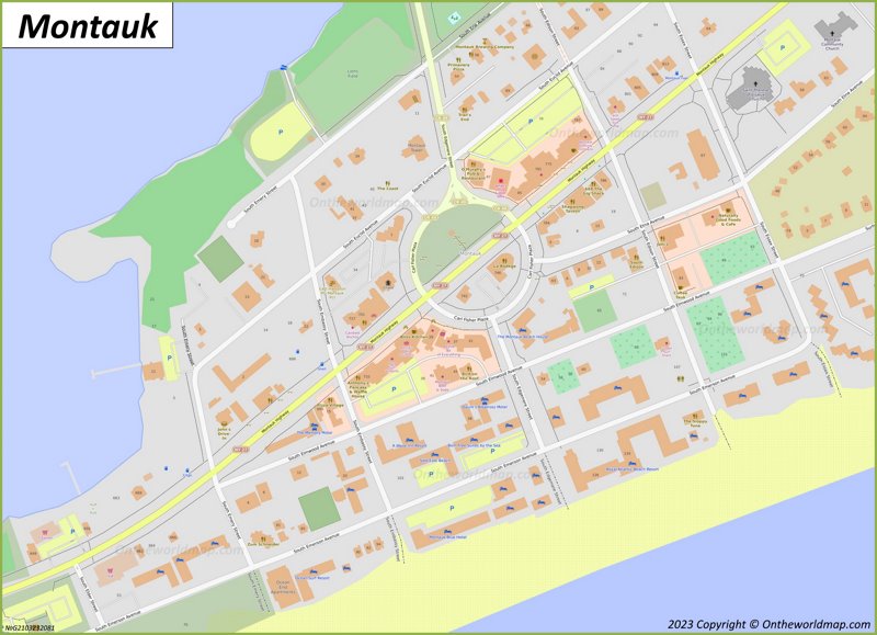 Downtown Montauk Map