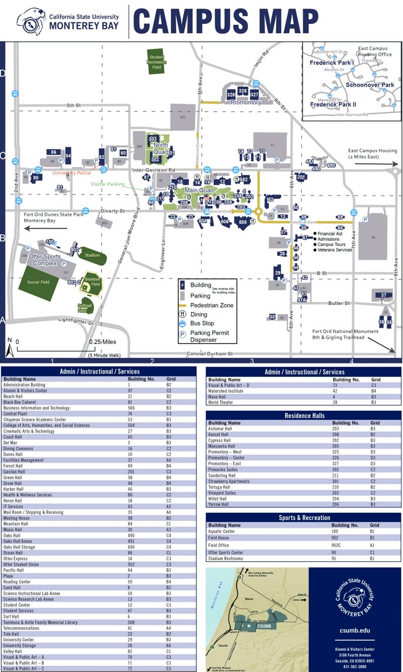 California State University Monterey Campus Map