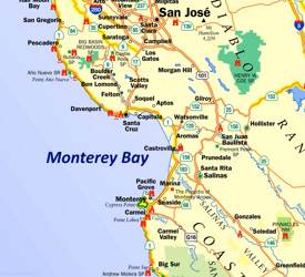 Monterey Bay Area Tourist Map