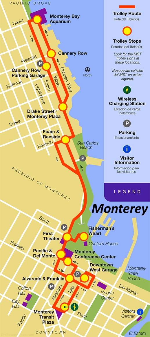Monterey Trolley Map