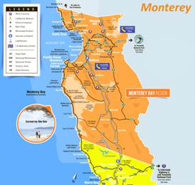Tourist Map Of Surroundings Of Monterey