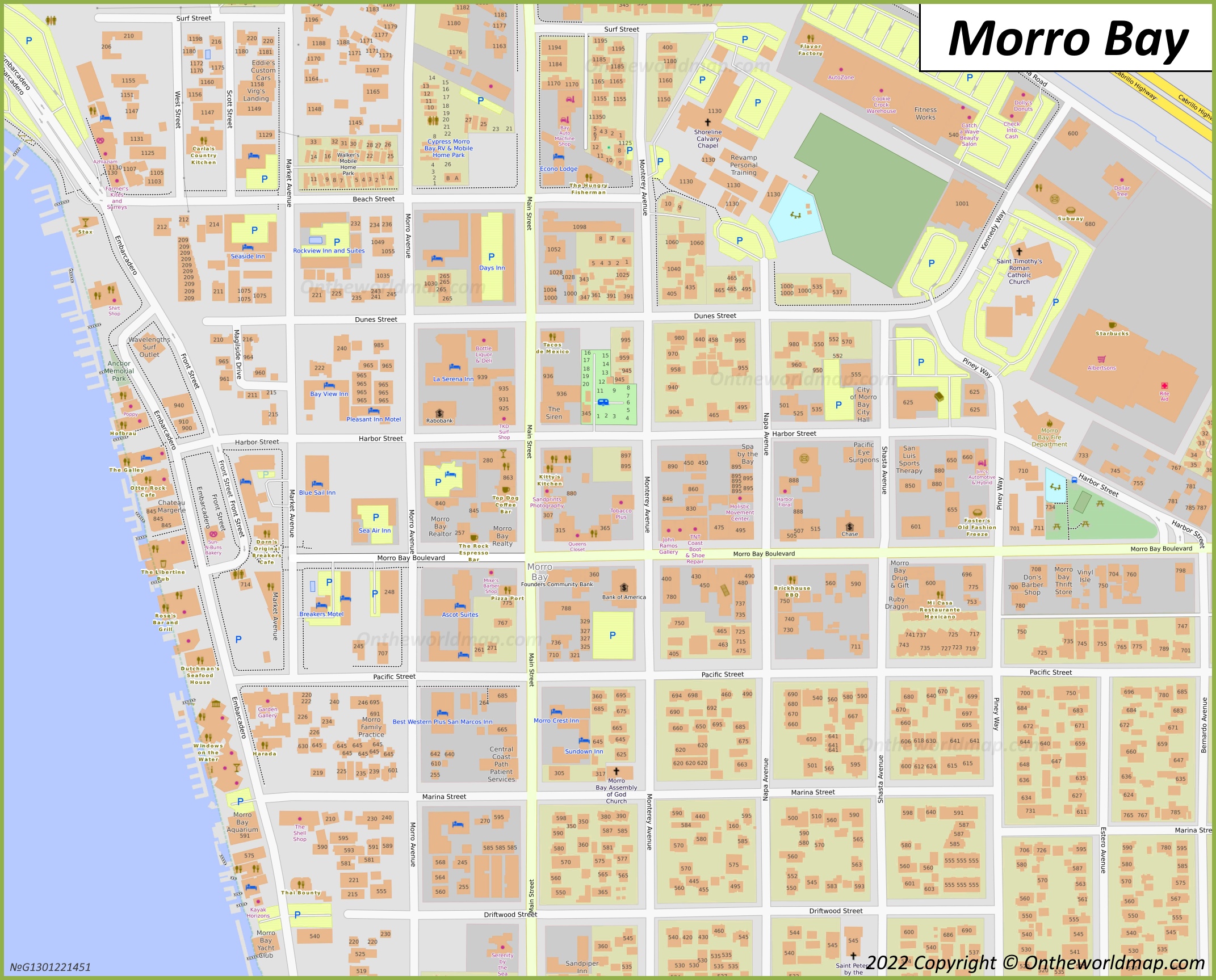 Downtown Morro Bay Map