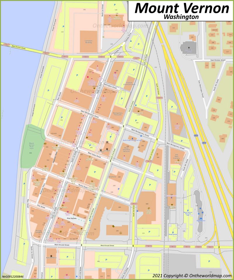 Mount Vernon WA Downtown Map