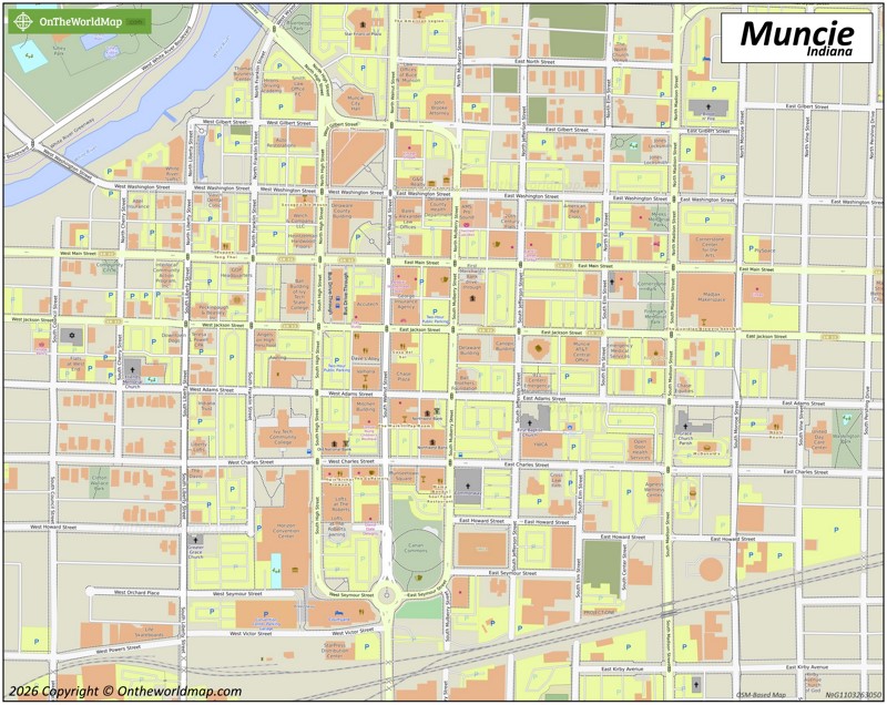 Map of Downtown Muncie
