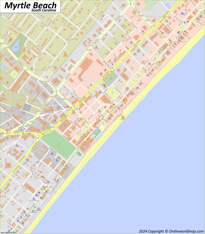 Downtown Myrtle Beach Map