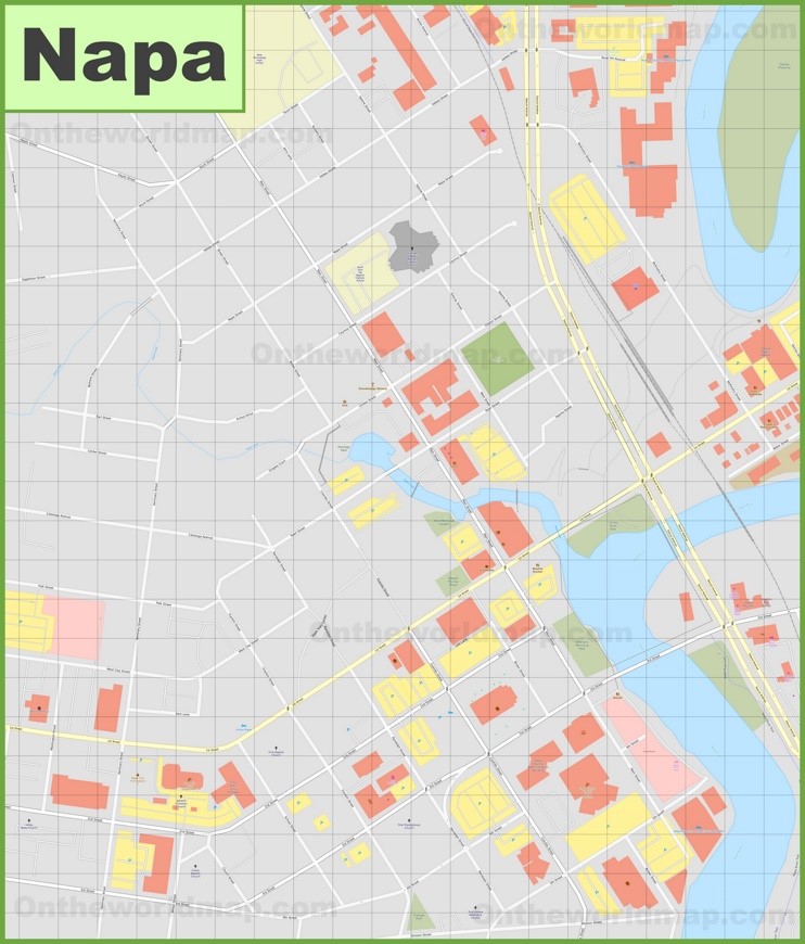 Napa downtown map