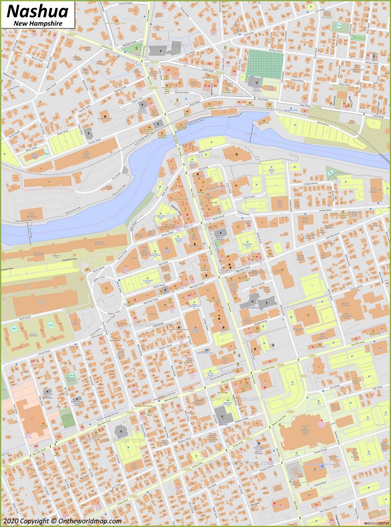 Nashua Downtown Map