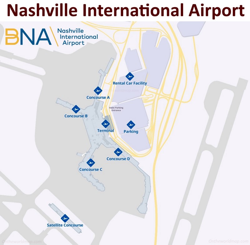 Nashville International Airport Map