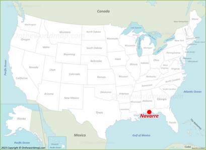 Navarre Location on the USA Map