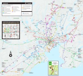 New Haven bus map