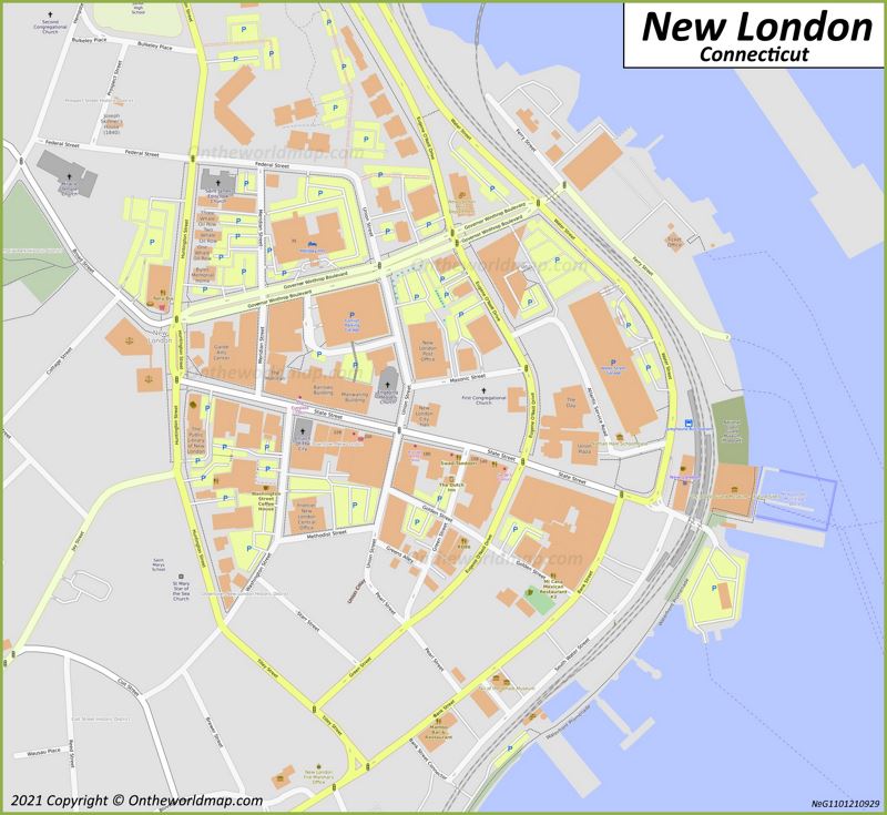 Downtown New London Map