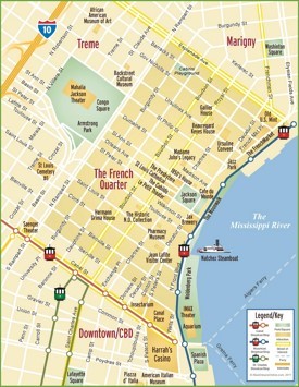 New Orleans French Quarter map