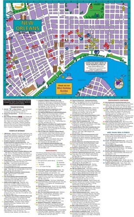 New Orleans tourist attractions map